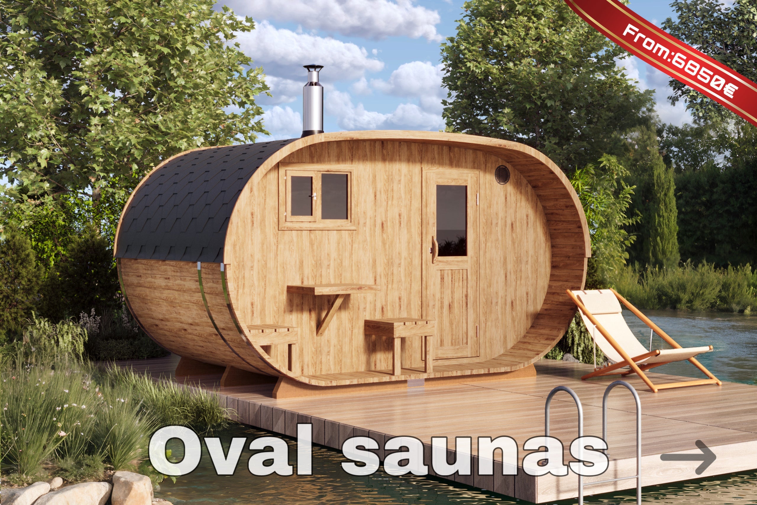 Oval Outdoor Saunas
