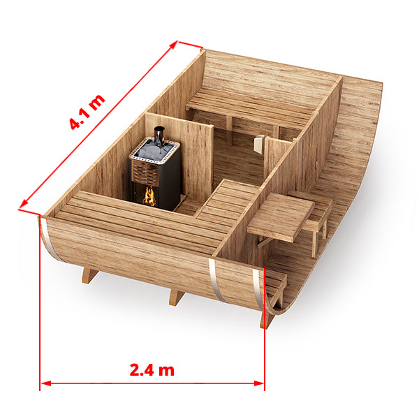 Oval Outdoor Sauna for 4 persons