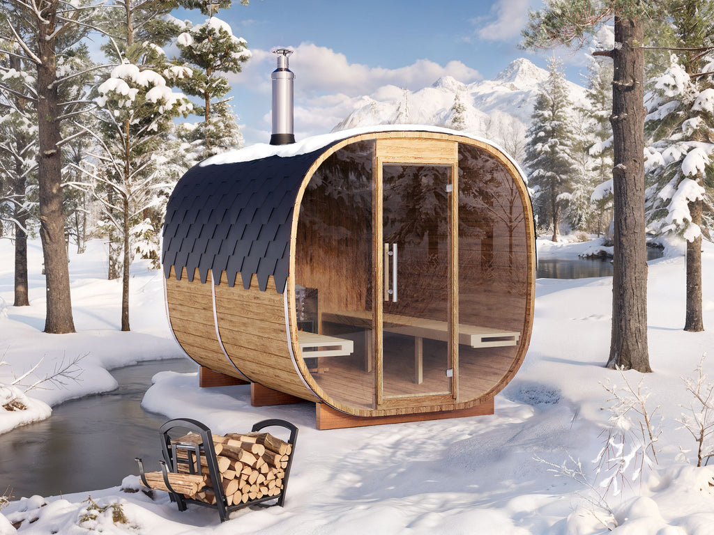 3m for 6 persons Cube Barrel Sauna