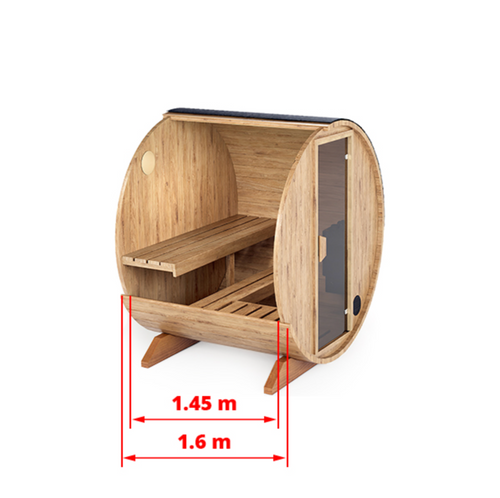 1,6m Outdoor Sauna for 3 persons