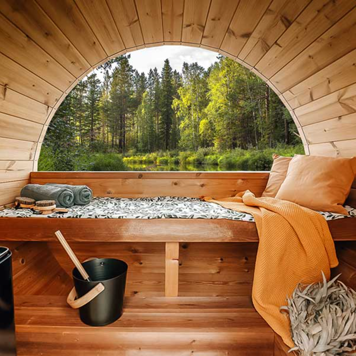 1,6m Outdoor Sauna for 3 persons