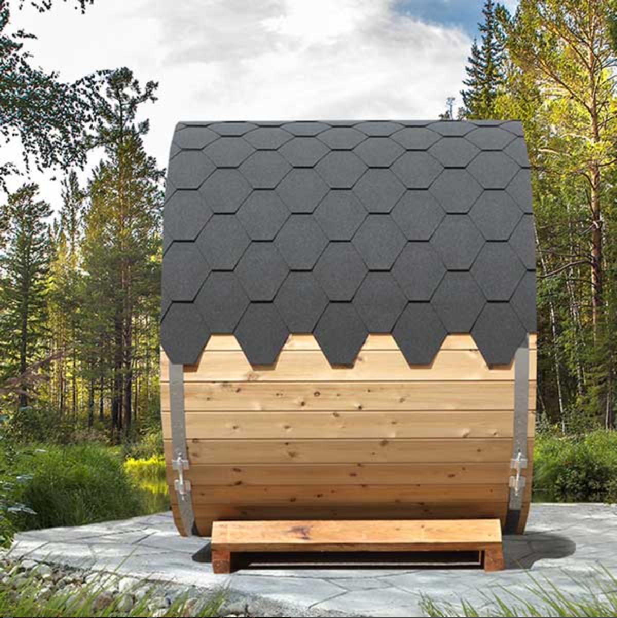 1,6m Outdoor Sauna for 3 persons