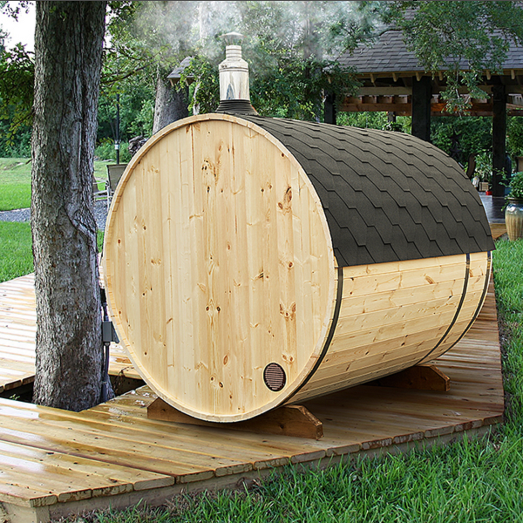 2.4m for 4 persons Outdoor Sauna with Outside Seats