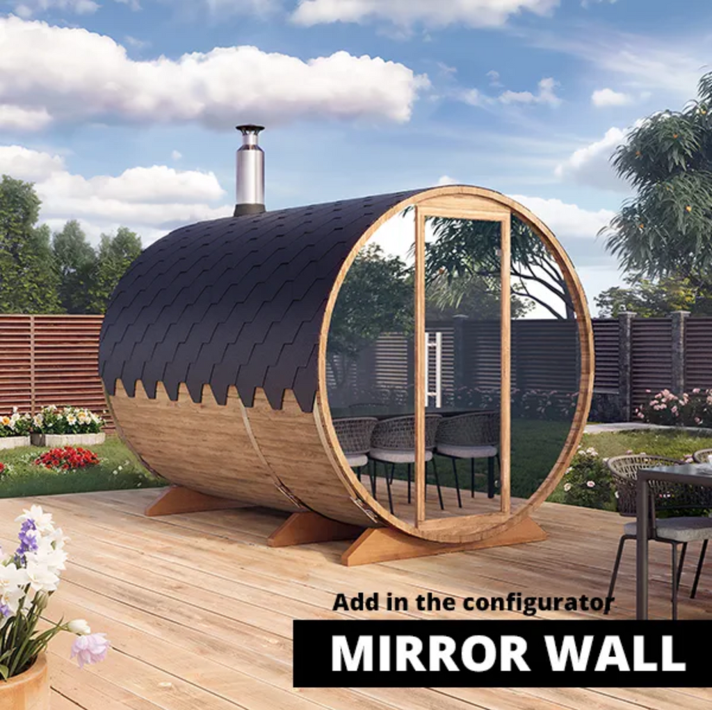 3m for 4 persons Outdoor Sauna with Dressing Room