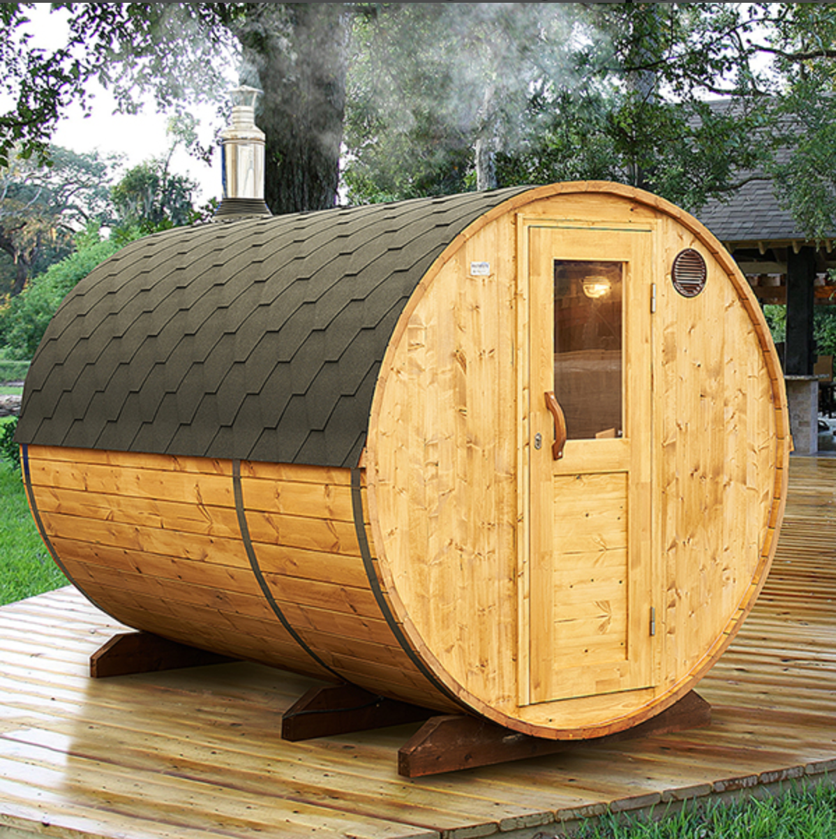 3m for 4 persons Outdoor Sauna with Dressing Room