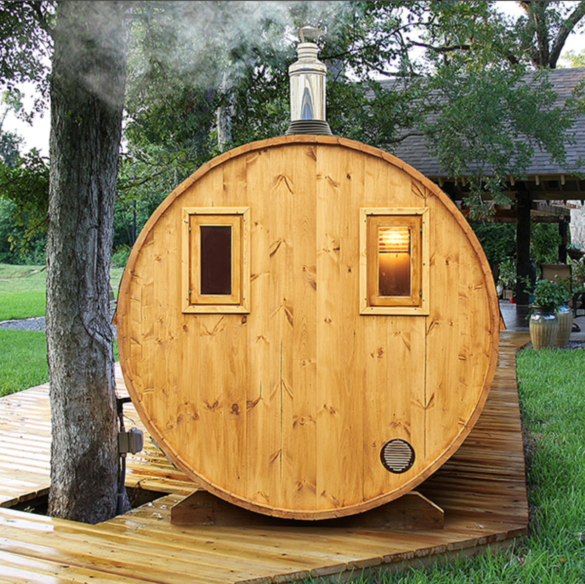 3m for 4 persons Outdoor Sauna with Dressing Room