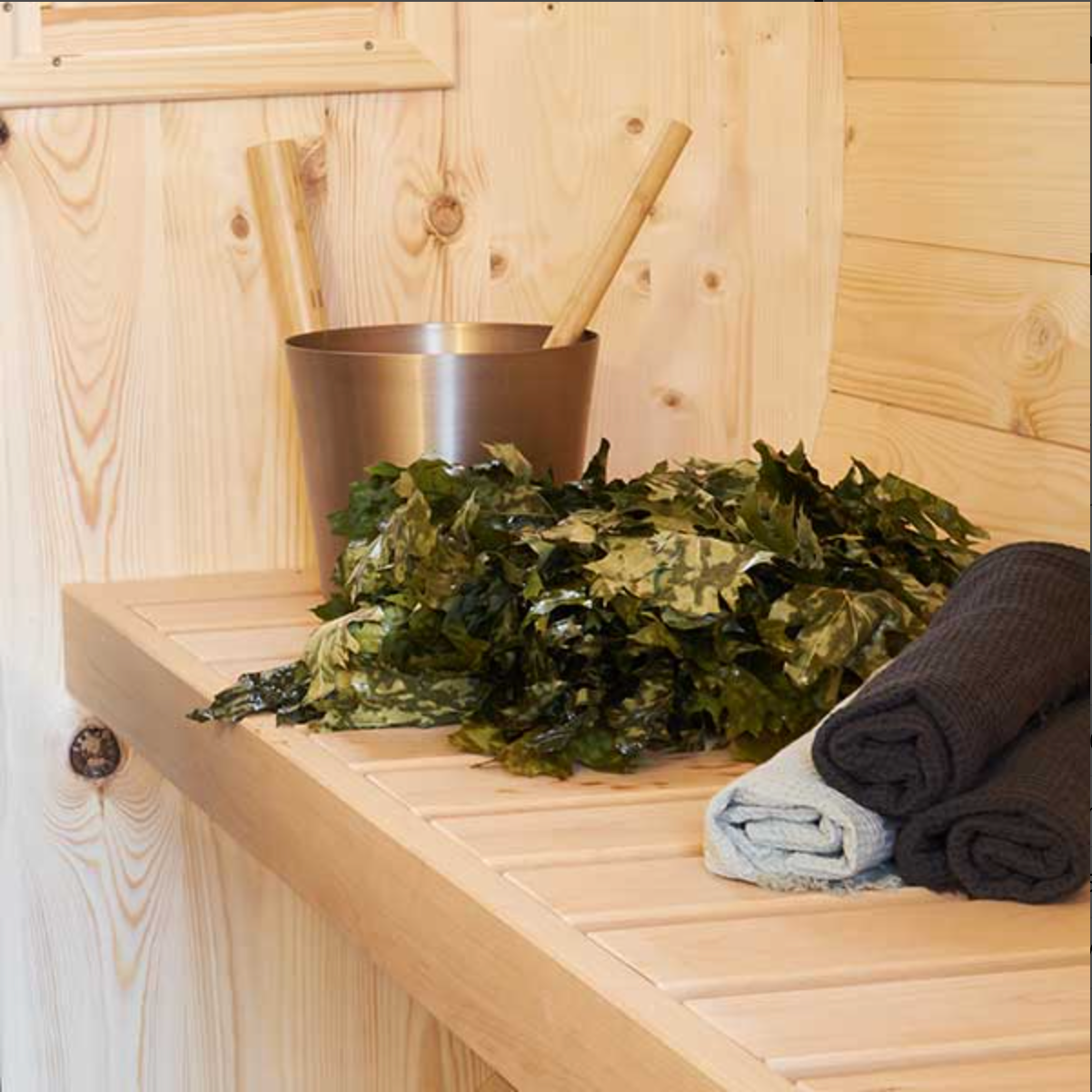 3m for 4 persons Outdoor Sauna with Dressing Room