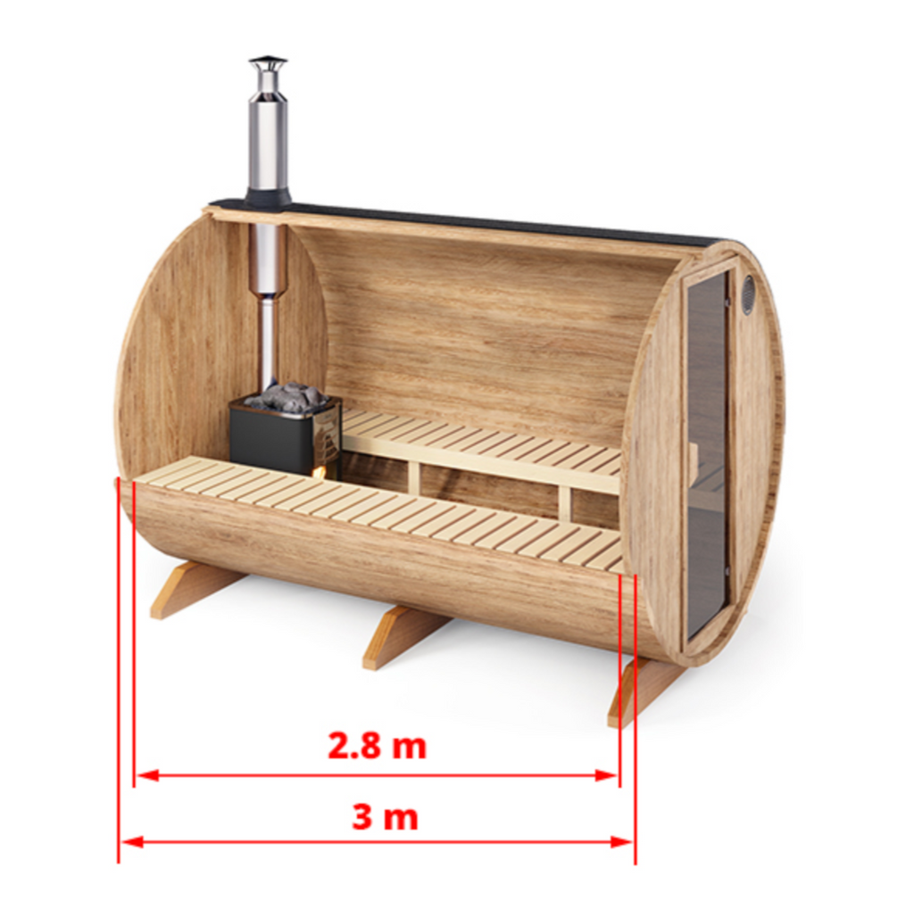 3m for 6 persons Outdoor Sauna