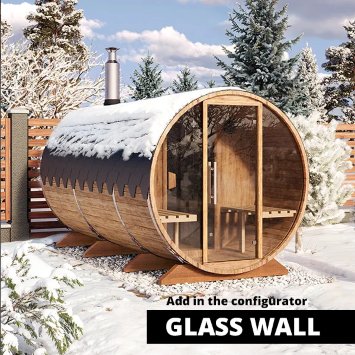 4m for 8 persons Outdoor Sauna with Dressing Room