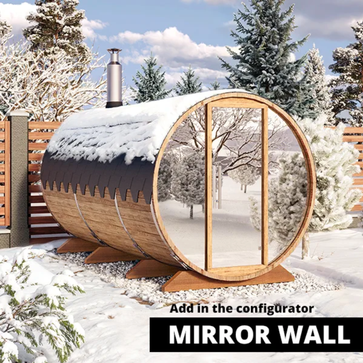 4m for 8 persons Outdoor Sauna with Dressing Room