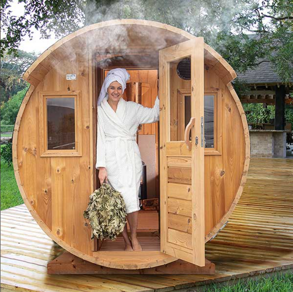 4m for 8 persons Outdoor Sauna with Dressing Room