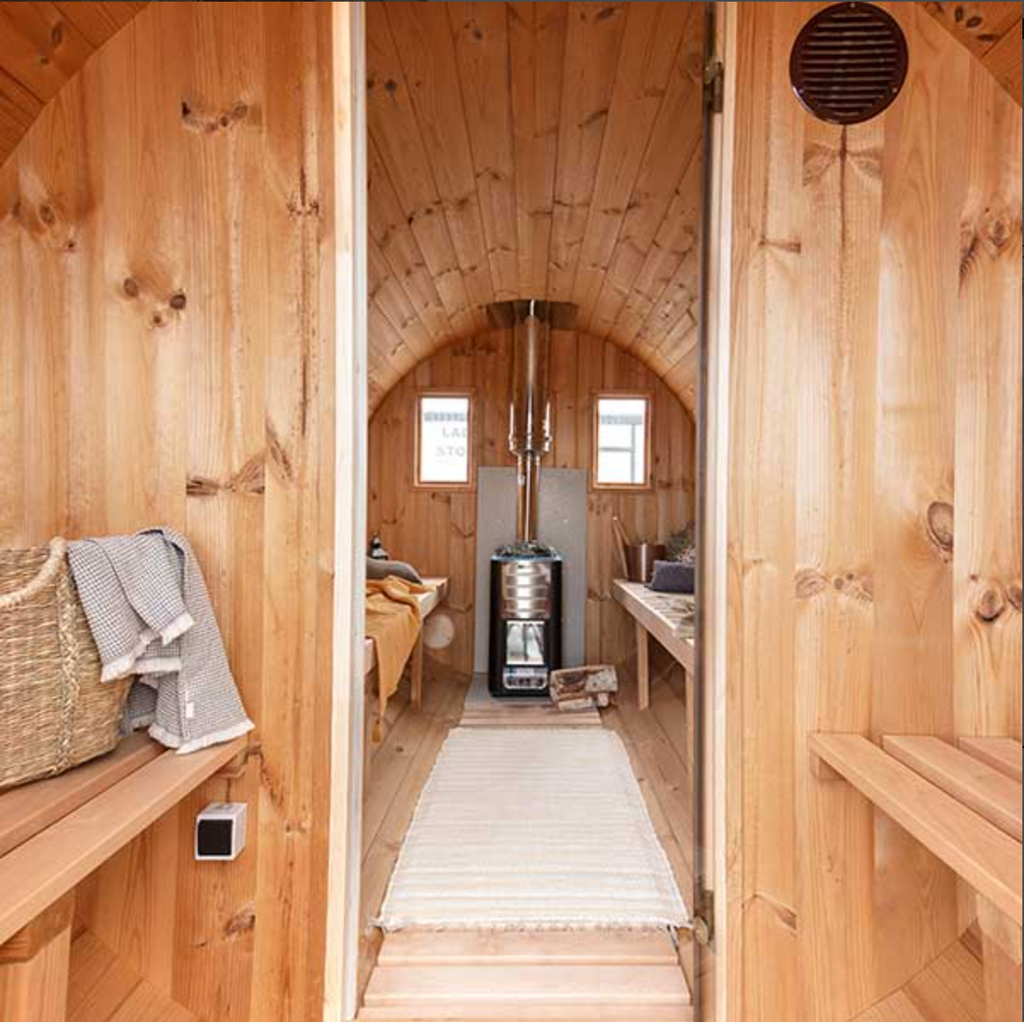 4m for 8 persons Outdoor Sauna with Dressing Room