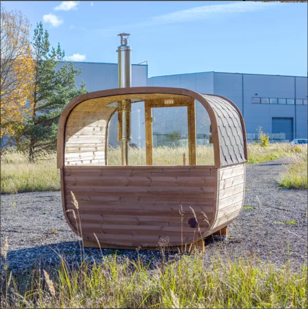 1.7m for 3 persons Cube Barrel Sauna