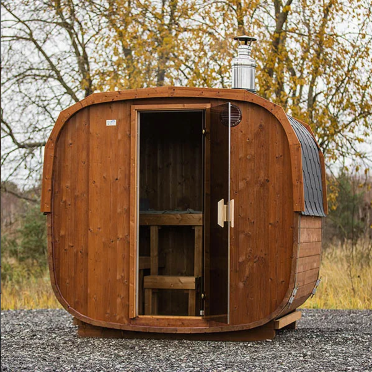 1.7m for 3 persons Cube Barrel Sauna