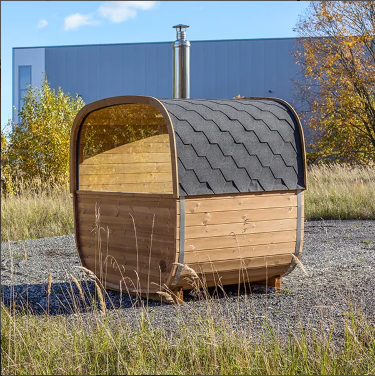 1.7m for 3 persons Cube Barrel Sauna