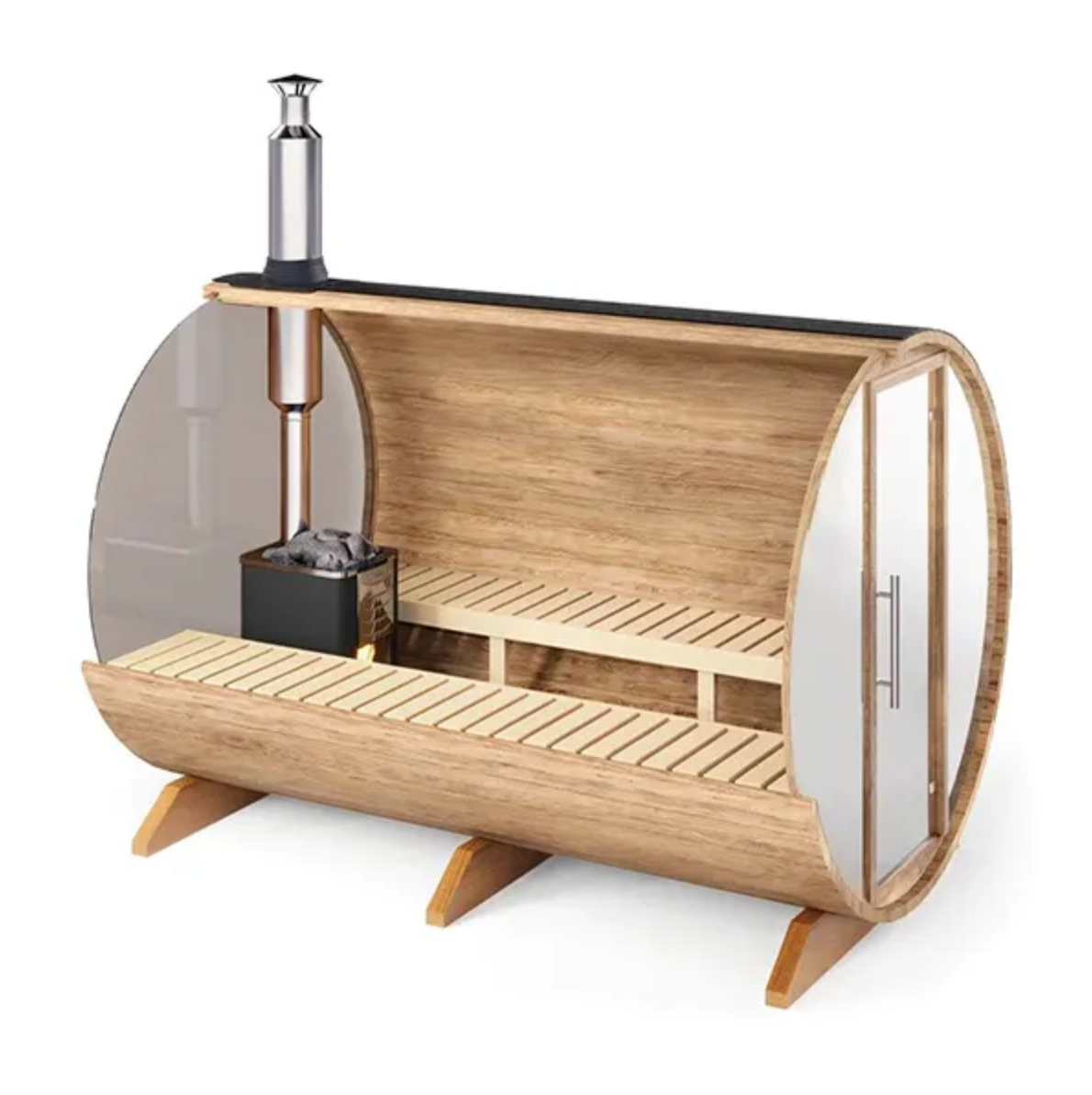 3m for 6 persons Mirrored Sauna