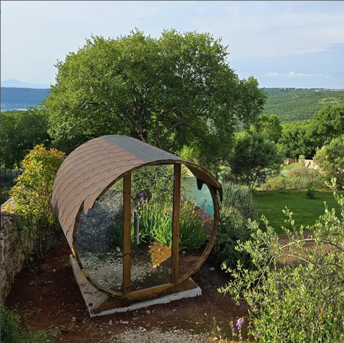 3m for 6 persons Mirrored Sauna