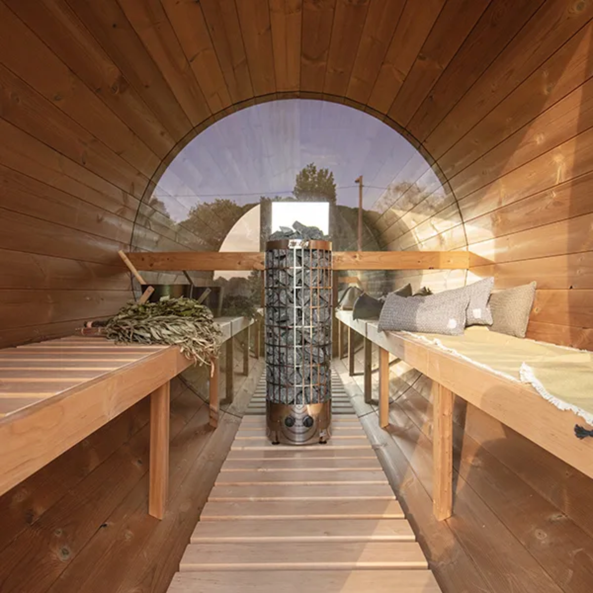 3m for 6 persons Mirrored Sauna