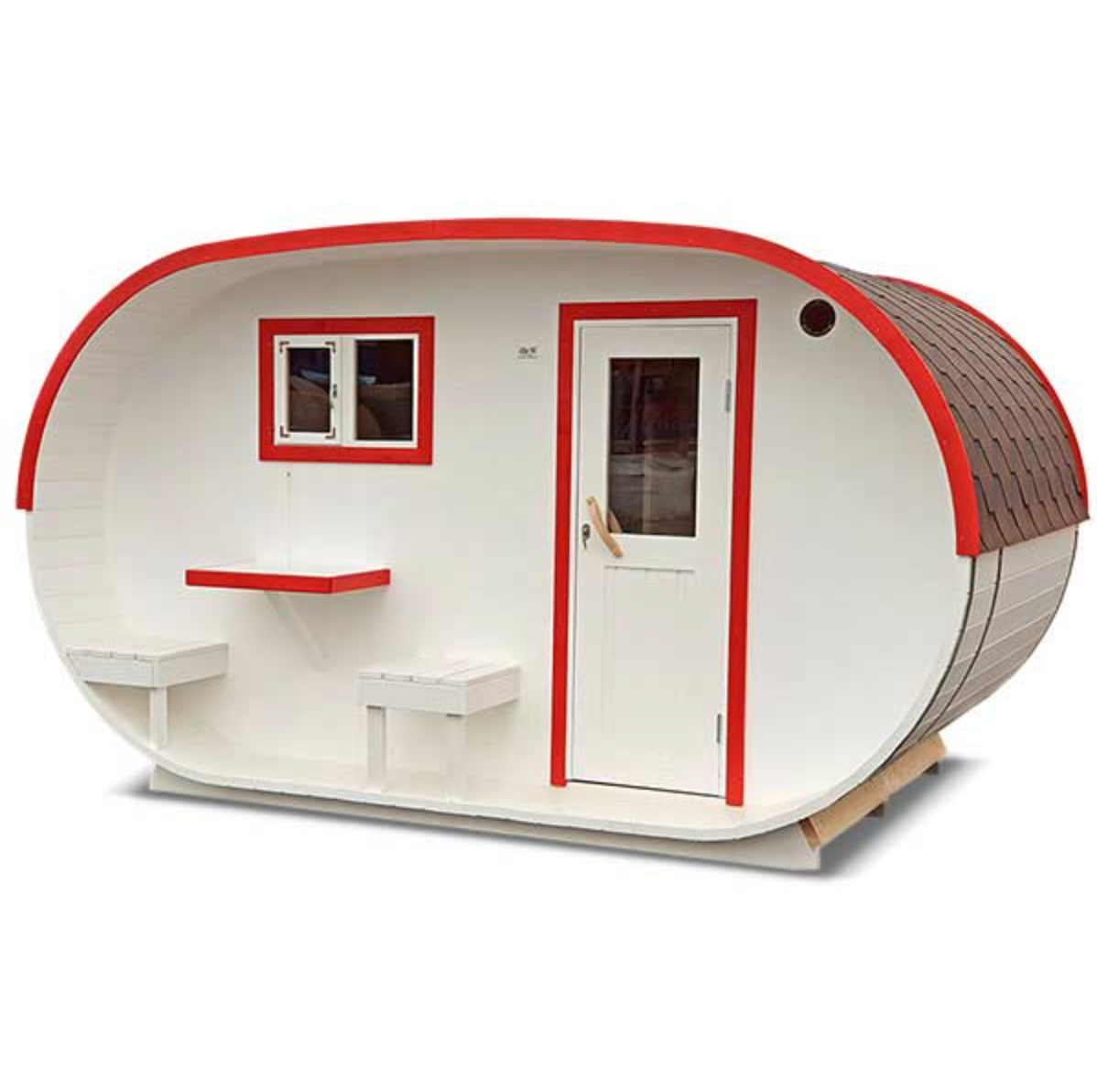 Oval Outdoor Sauna for 4 persons