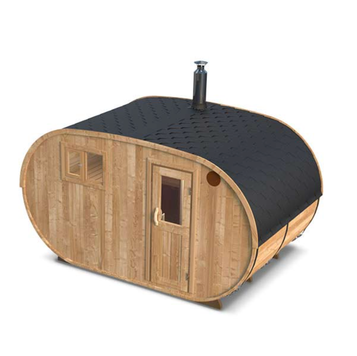 Oval Outdoor Sauna for 6 persons