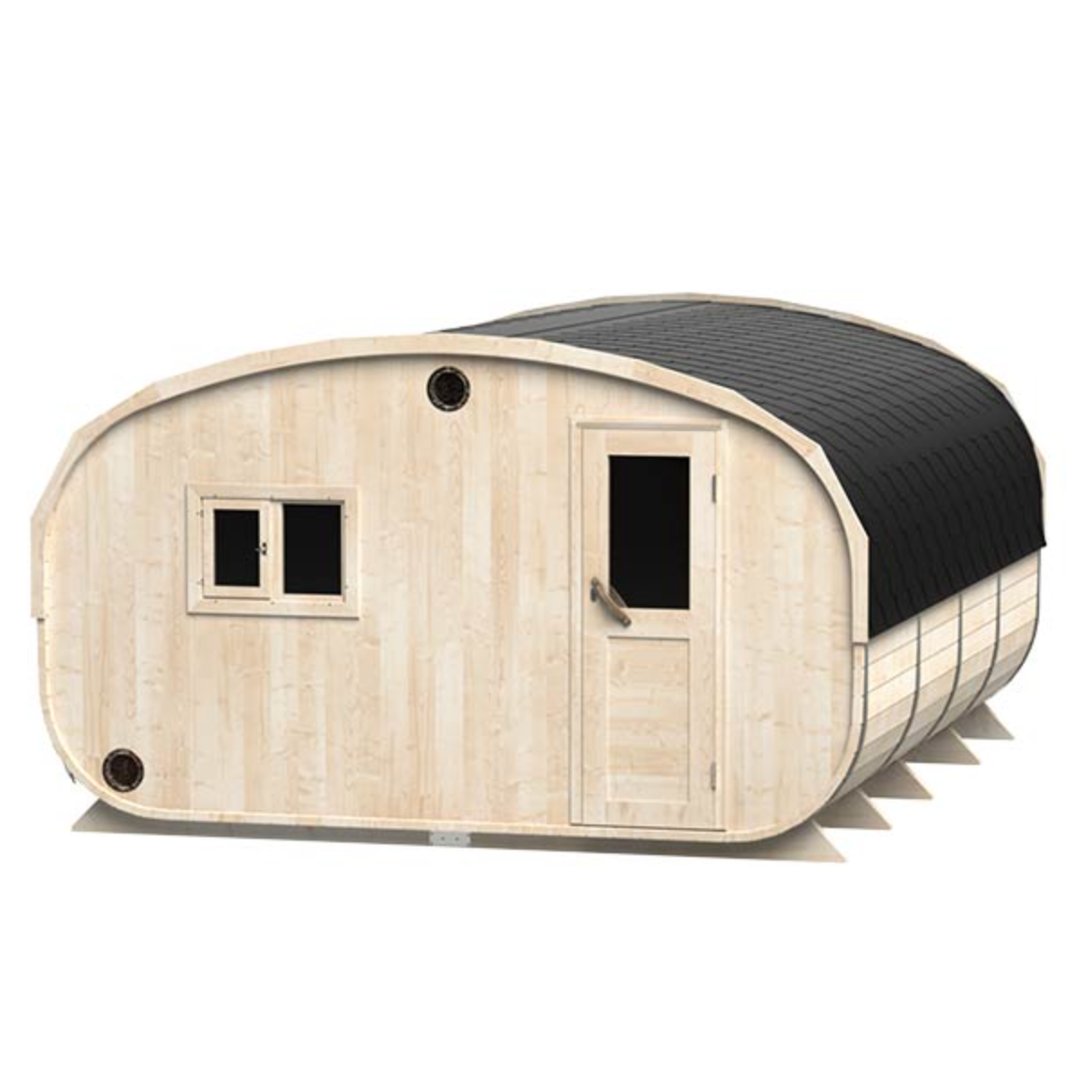 Big Oval Outdoor Sauna for 6 persons