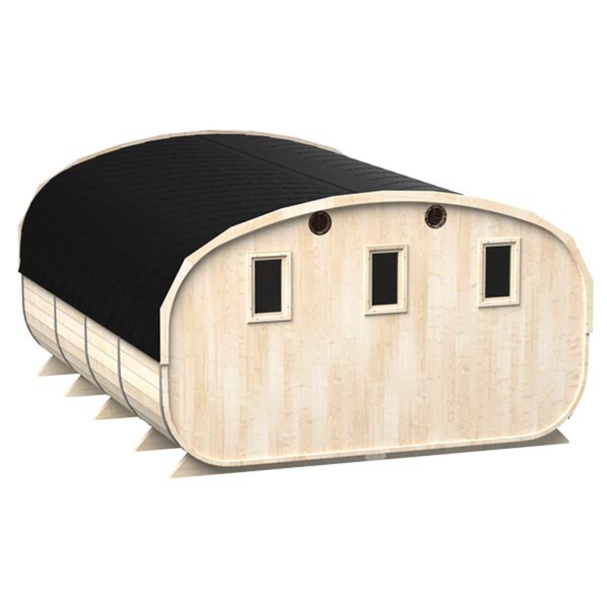 Big Oval Outdoor Sauna for 6 persons