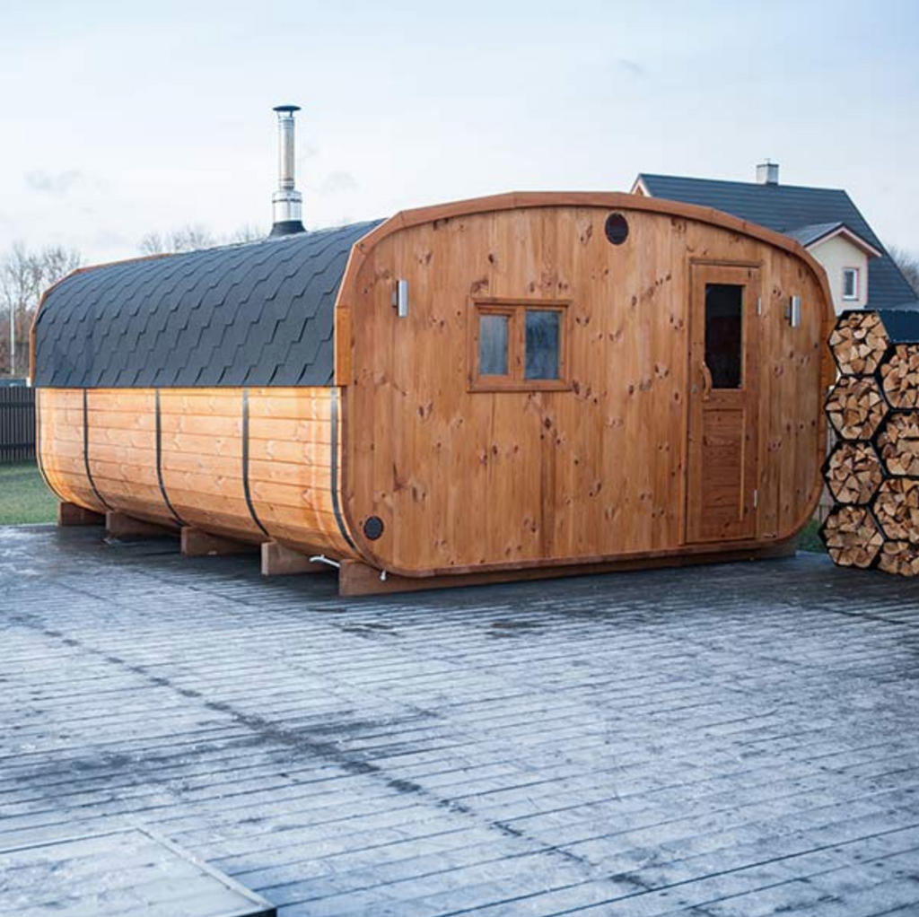 Big Oval Outdoor Sauna for 6 persons