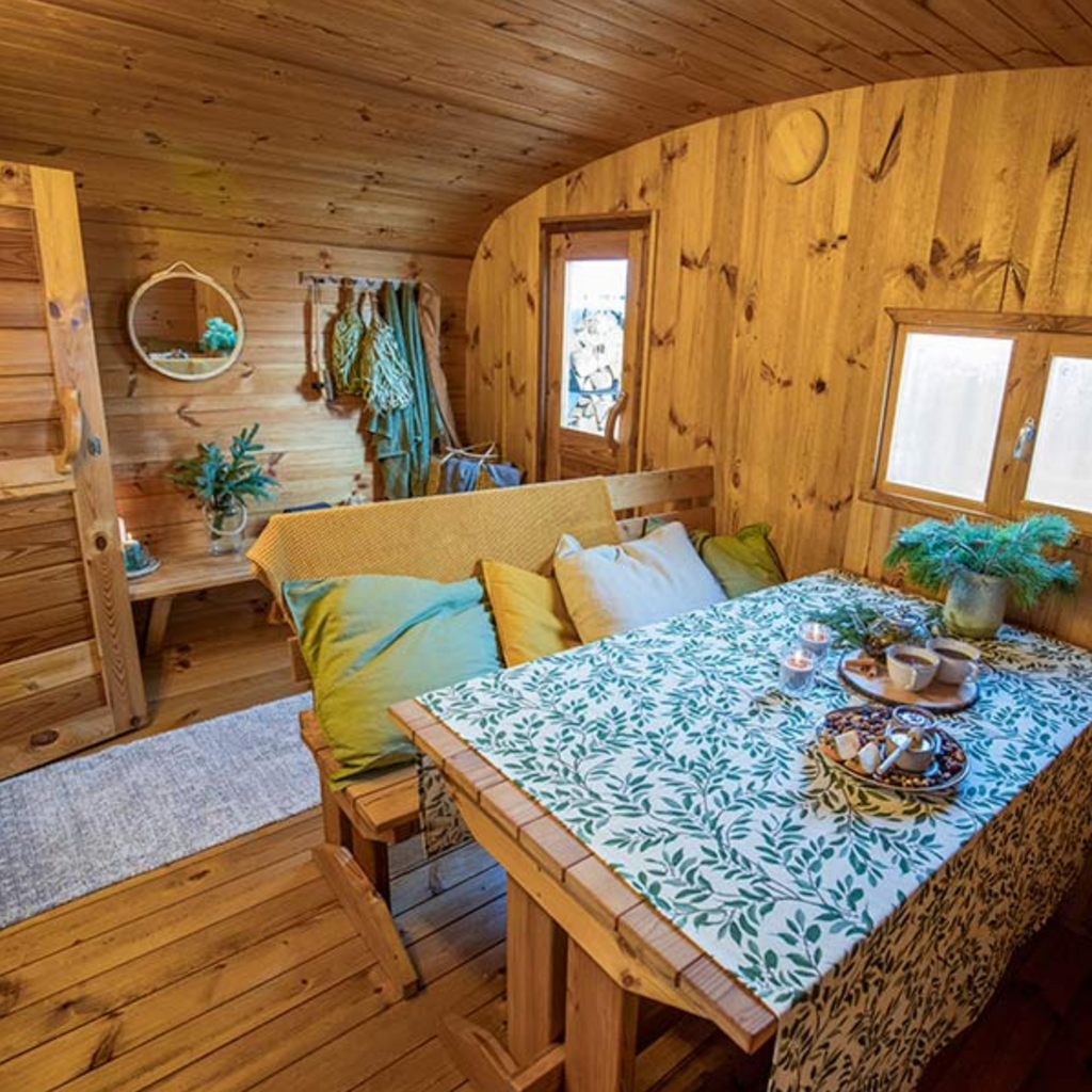 Big Oval Outdoor Sauna for 6 persons