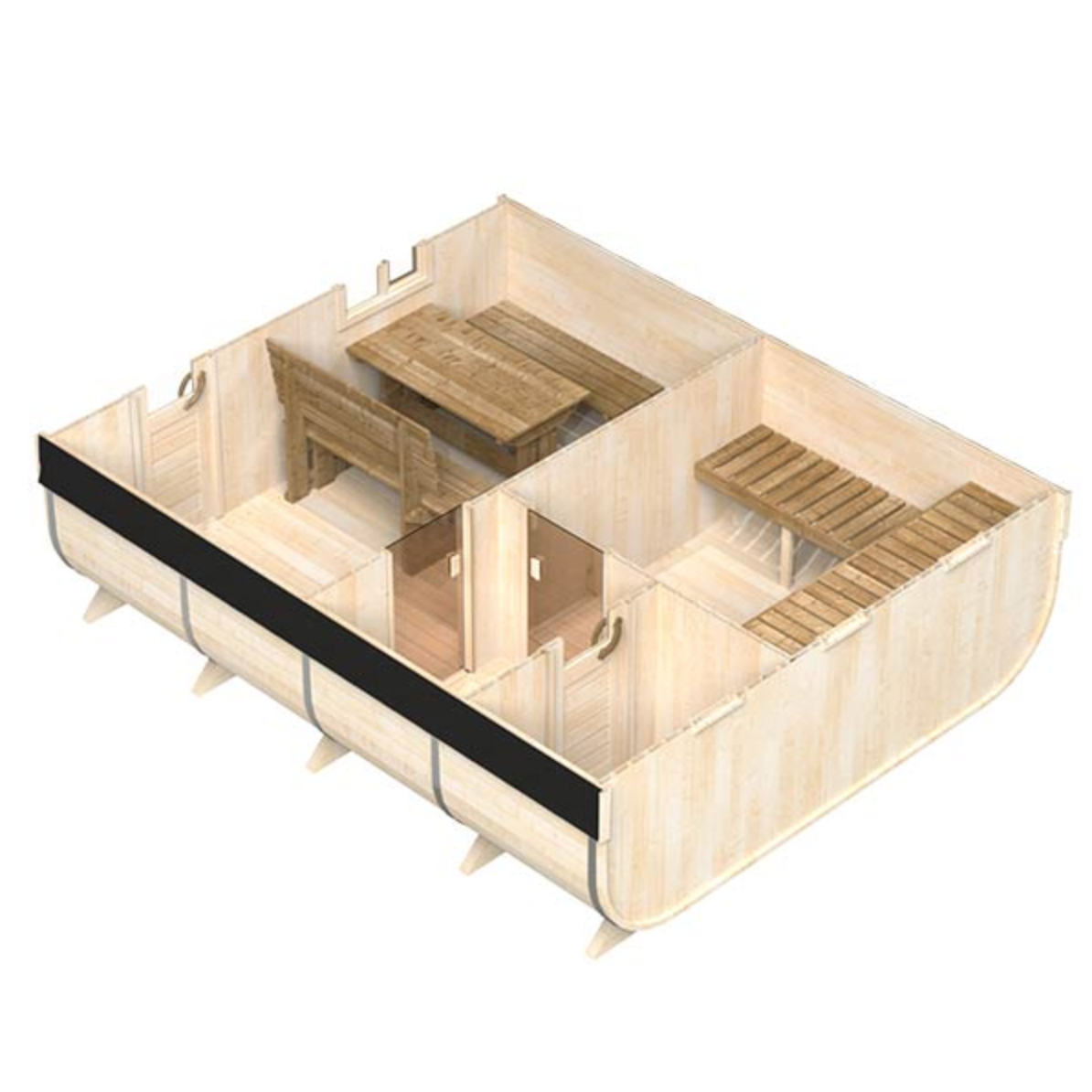 Big Oval Outdoor Sauna for 6 persons