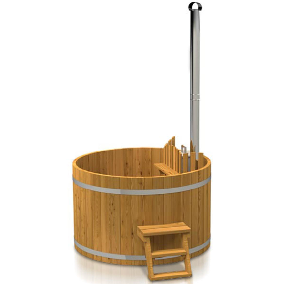 For 3-10 persons Wooden Hot Tub with an Inside Heater