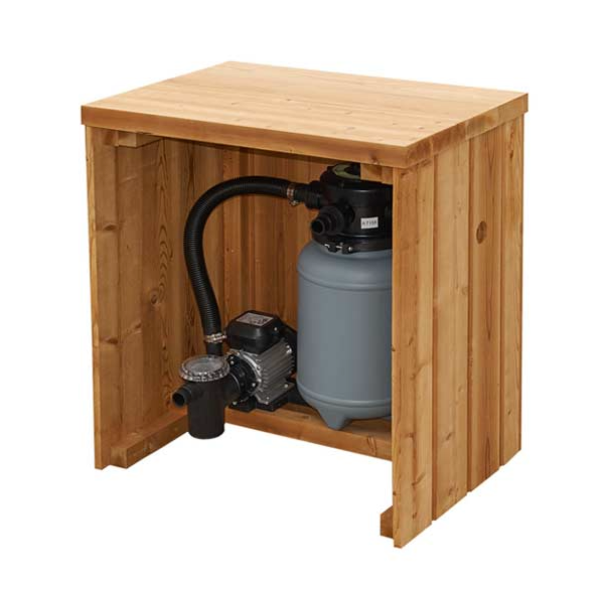 Wooden box for filter and electric heaters