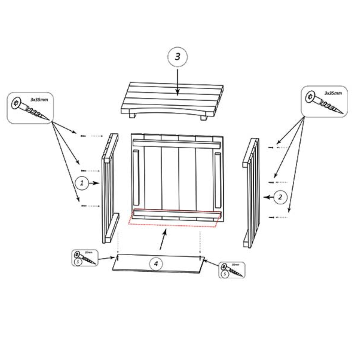 Wooden box for filter and electric heaters