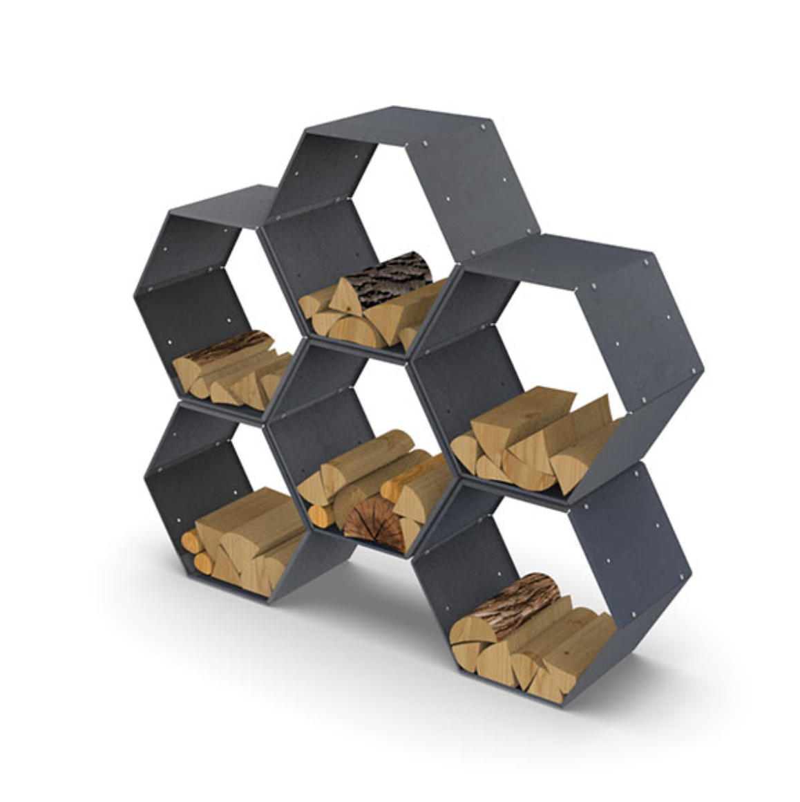 Honeycomb” Log Rack