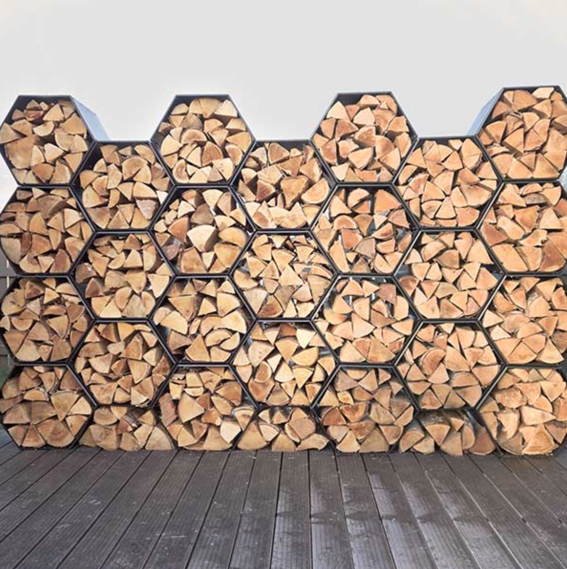 Honeycomb” Log Rack