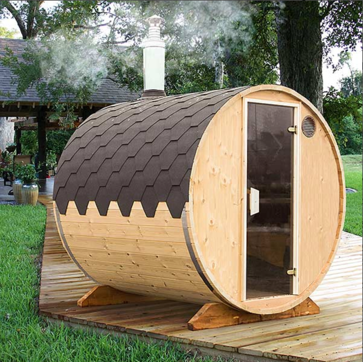 2-2.3m for 4 persons Outdoor Sauna
