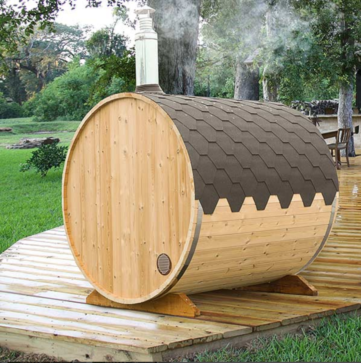 2-2.3m for 4 persons Outdoor Sauna