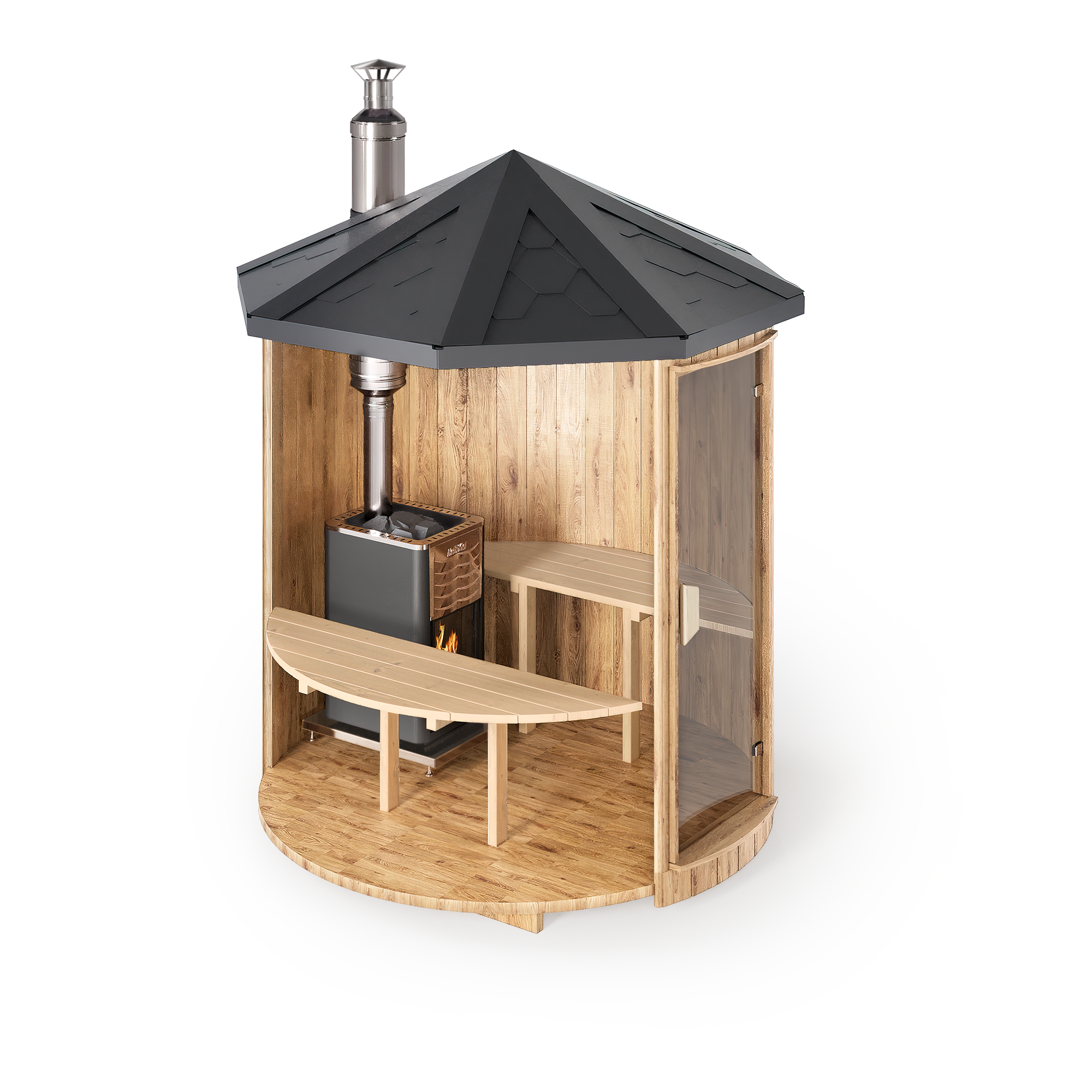 Vertical Outdoor Sauna for 2 persons